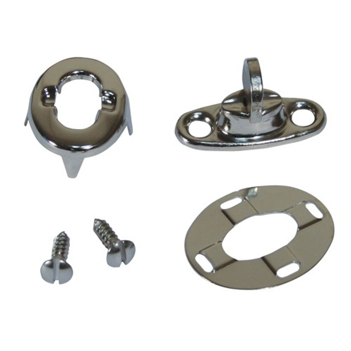 AG Turn Button Kit Screwfix/Fabric 6mm Nickel Plated (5 Sets)