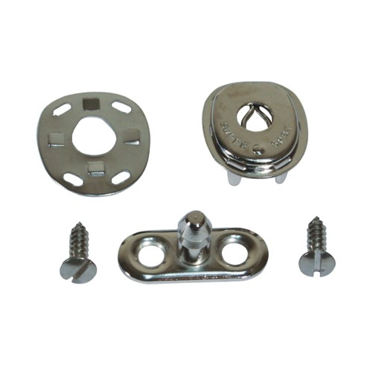 AG Lift-The-Dot Kit Screwfix/Fabric Double Height Nickel Plated 5 Sets