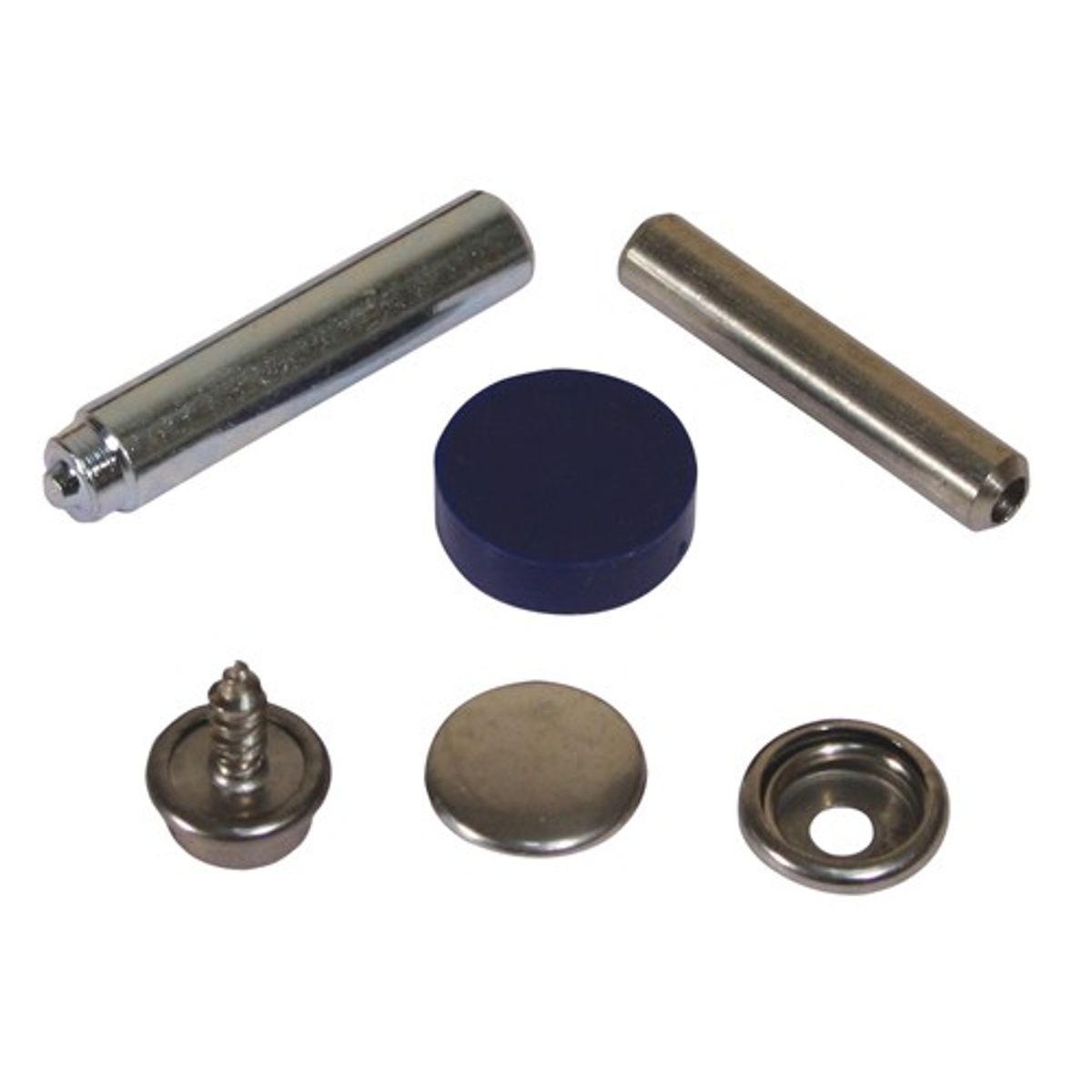 AG Press Stud Kit Fabric/Wood Nickel Plated 16mm (10 Sets)
