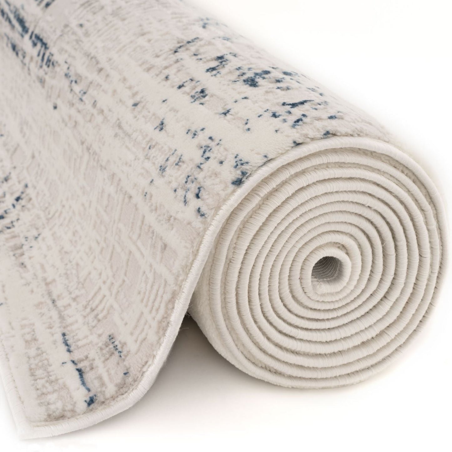 Carmel Cream-Blue Abstract Rug | 6030