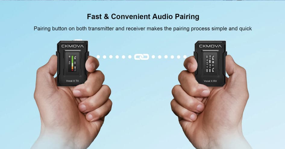 Maplin CKMOVA VOCAL X V1 Ultra Compact 2.4GHZ Dual Channel Wireless Microphone System with 1x Transmitter & 1x Receiver