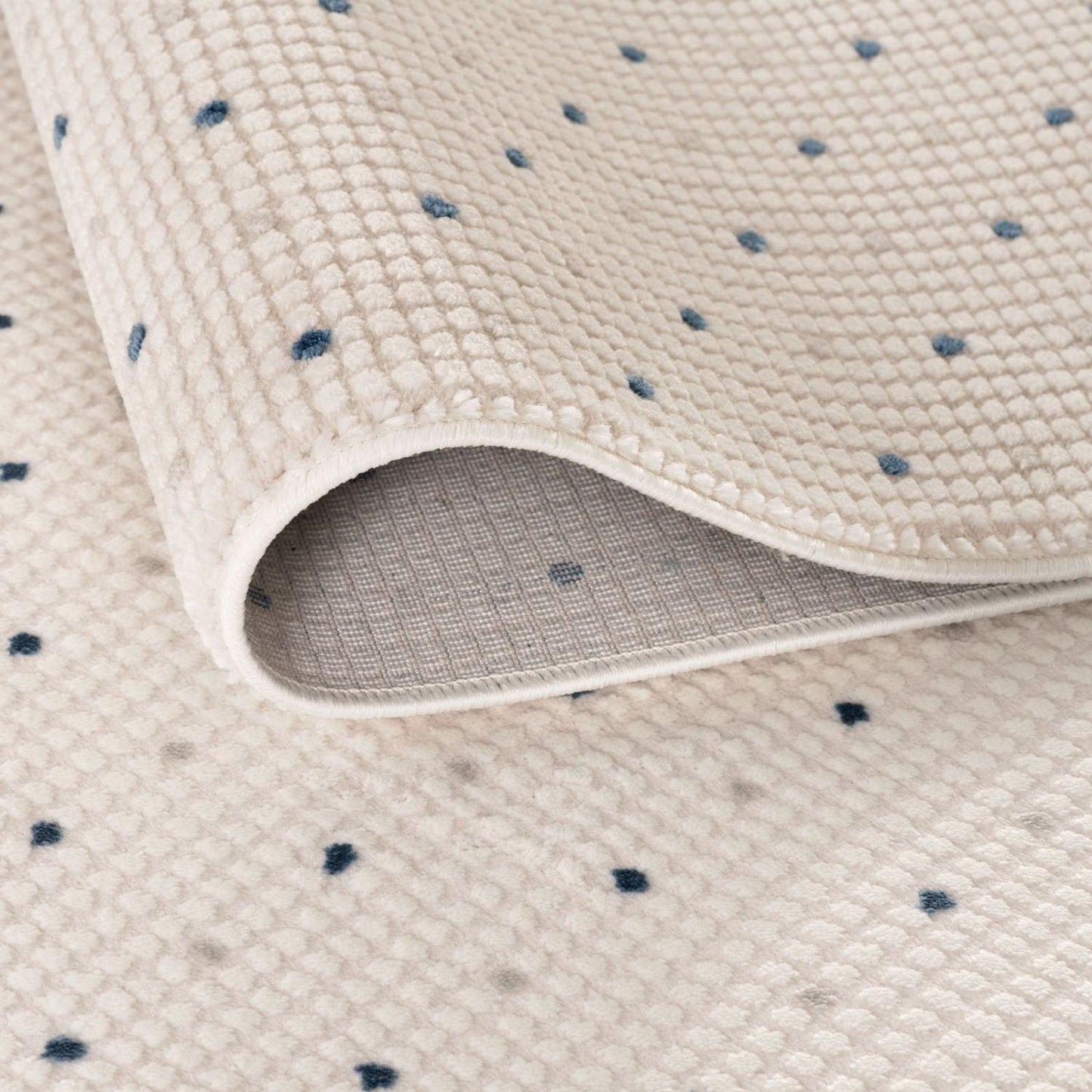 Carmel Cream-Blue Dots Rug | 6080