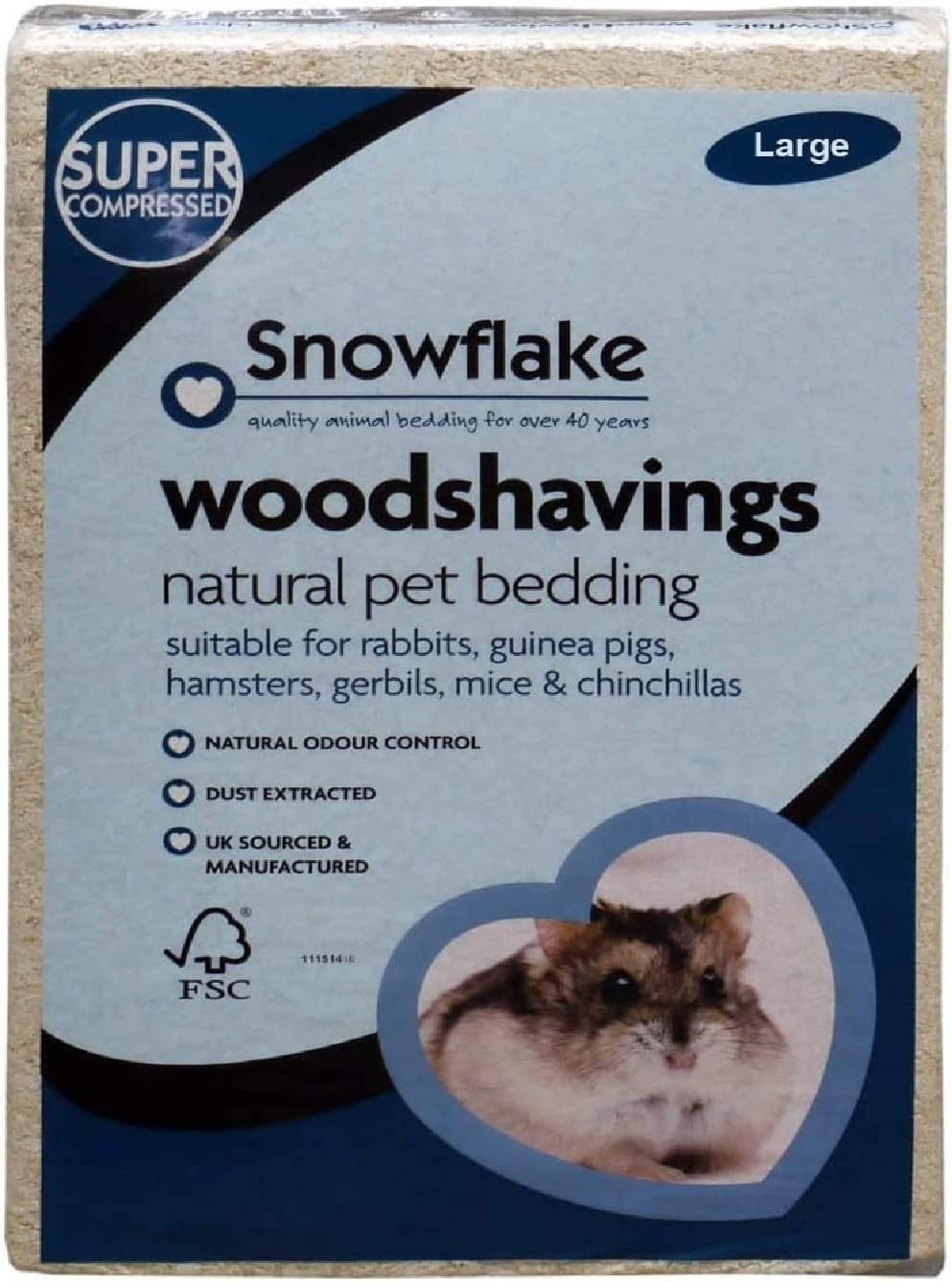 Snowflake Large Woodshavings 12kg - Case of 4