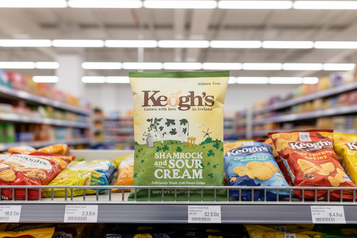 24 x Keogh's Shamrock And Sour Cream 45G
