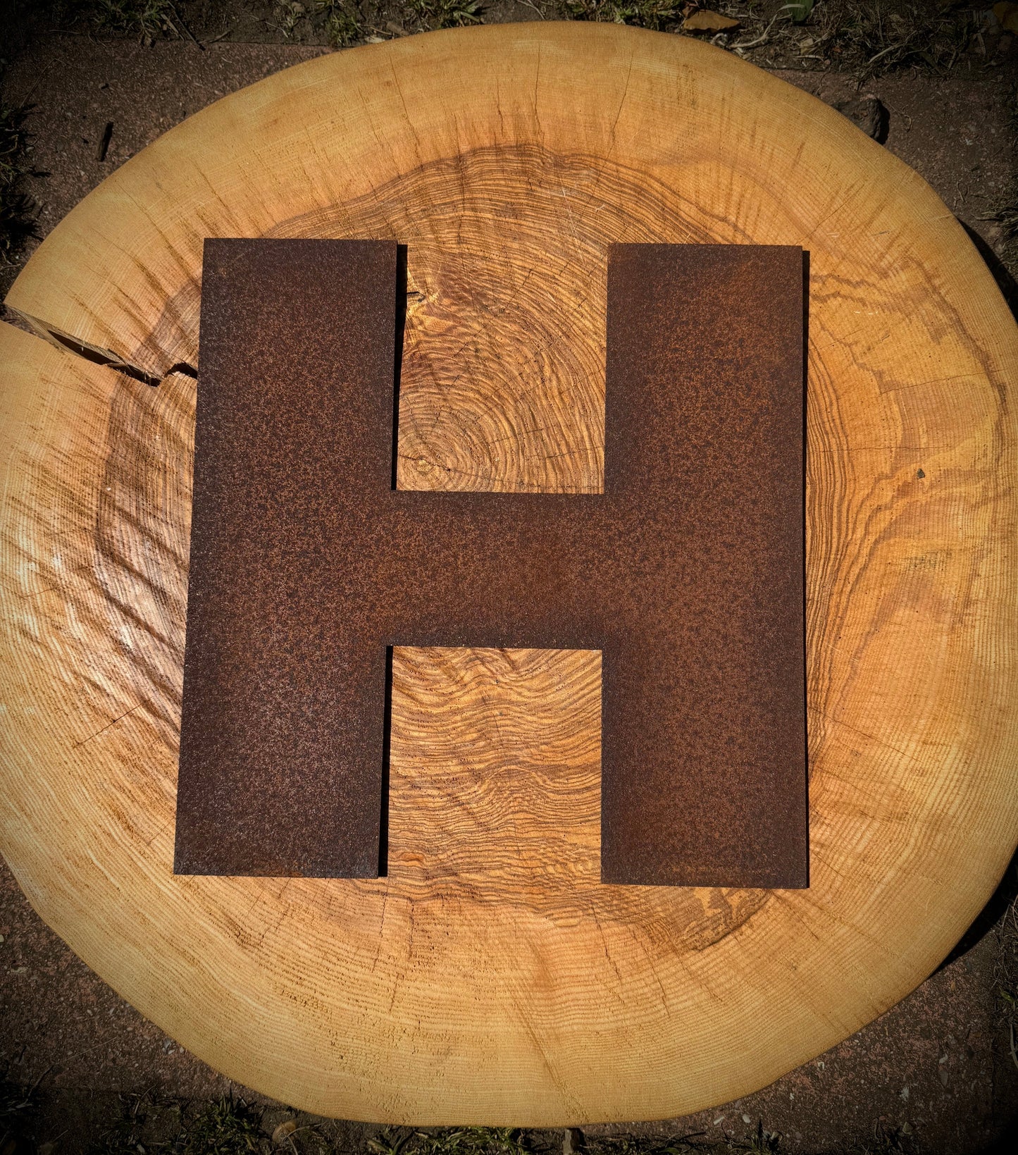 12" Rusty Fat Font Metal Letters A-Z 0-9.