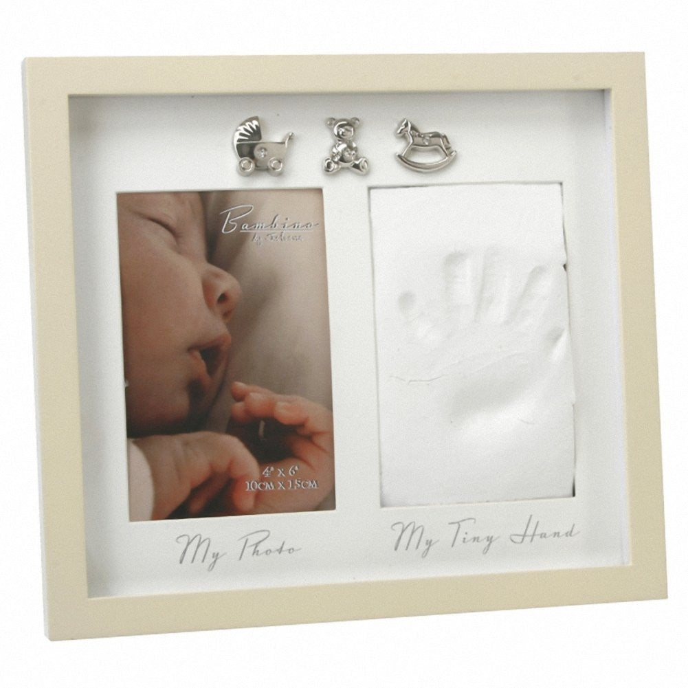Bambino by Juliana MDF Hand Print Photo frame with 3 icons