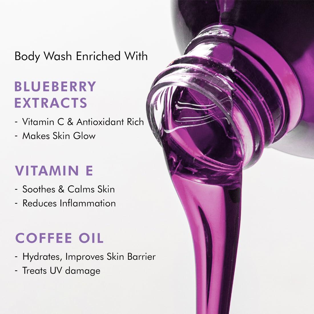 mCaffeine Blueberry Body Wash & Scrub Set for Glowing Skin
