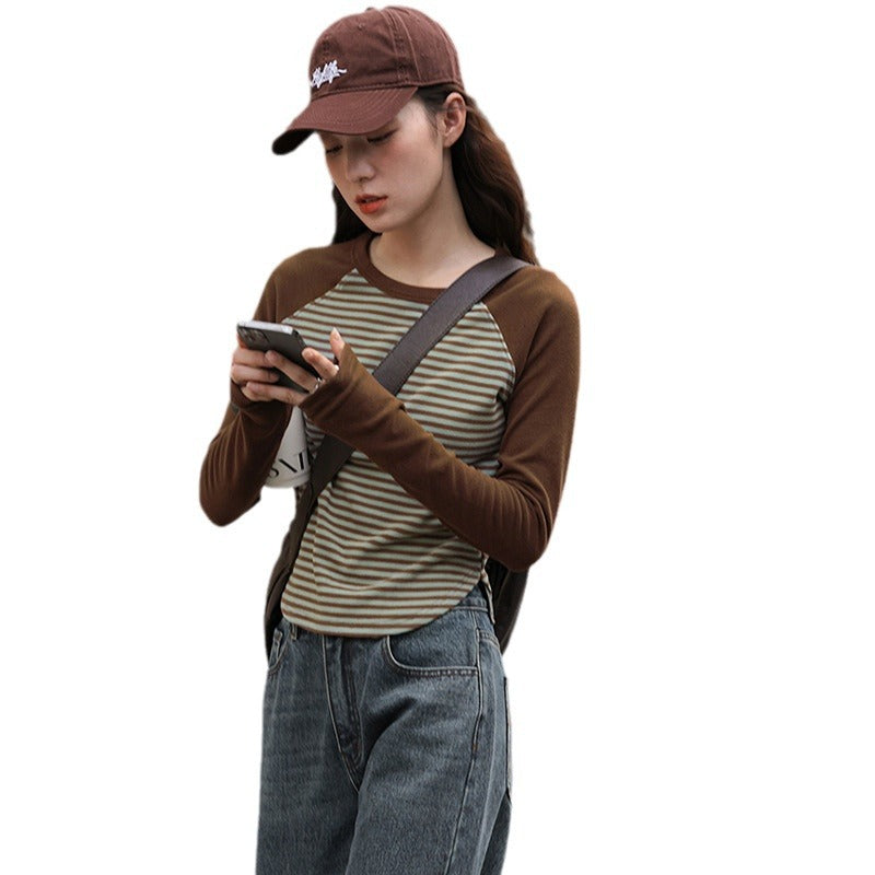 Women's Striped Base Layer Top
