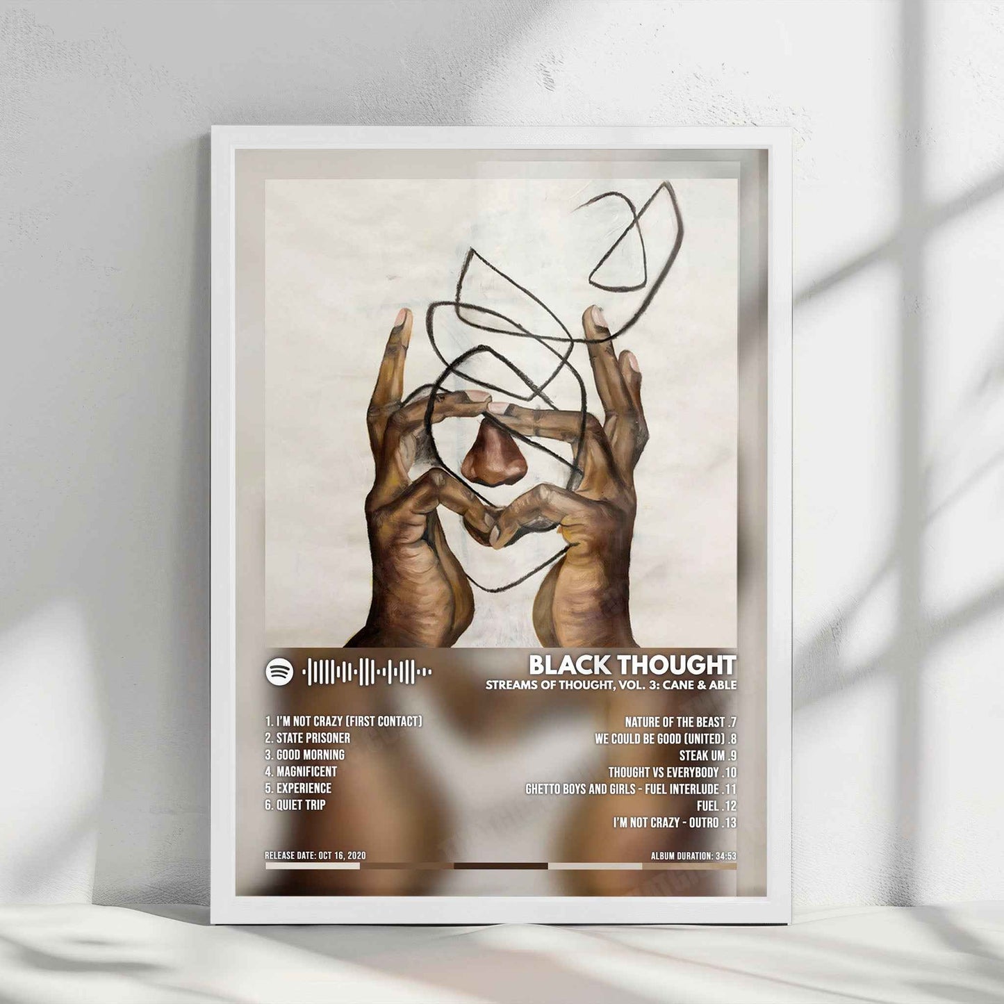 Black Thought "Streams of Thought, Vol. 3" Album Cover Poster - with Complete Tracklist