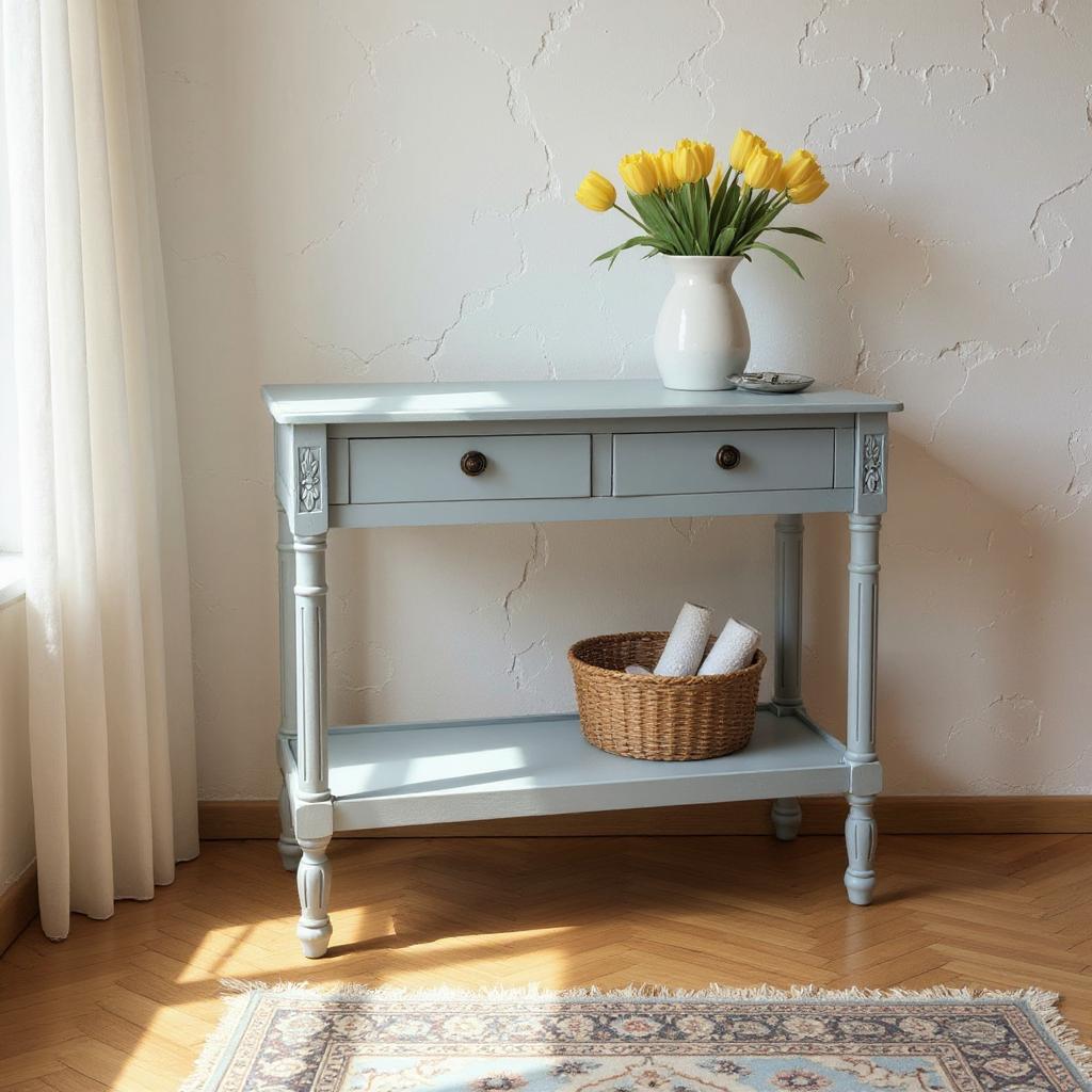 90CM 2 DRAWER SIDE TABLE