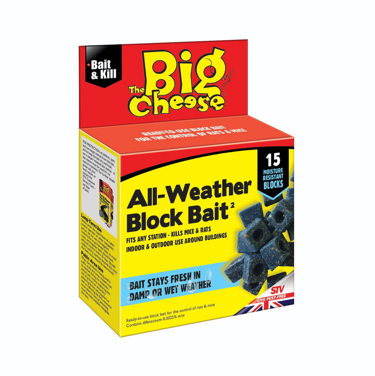The Big Cheese All Weather Block Bait 6 Pack / Cheese