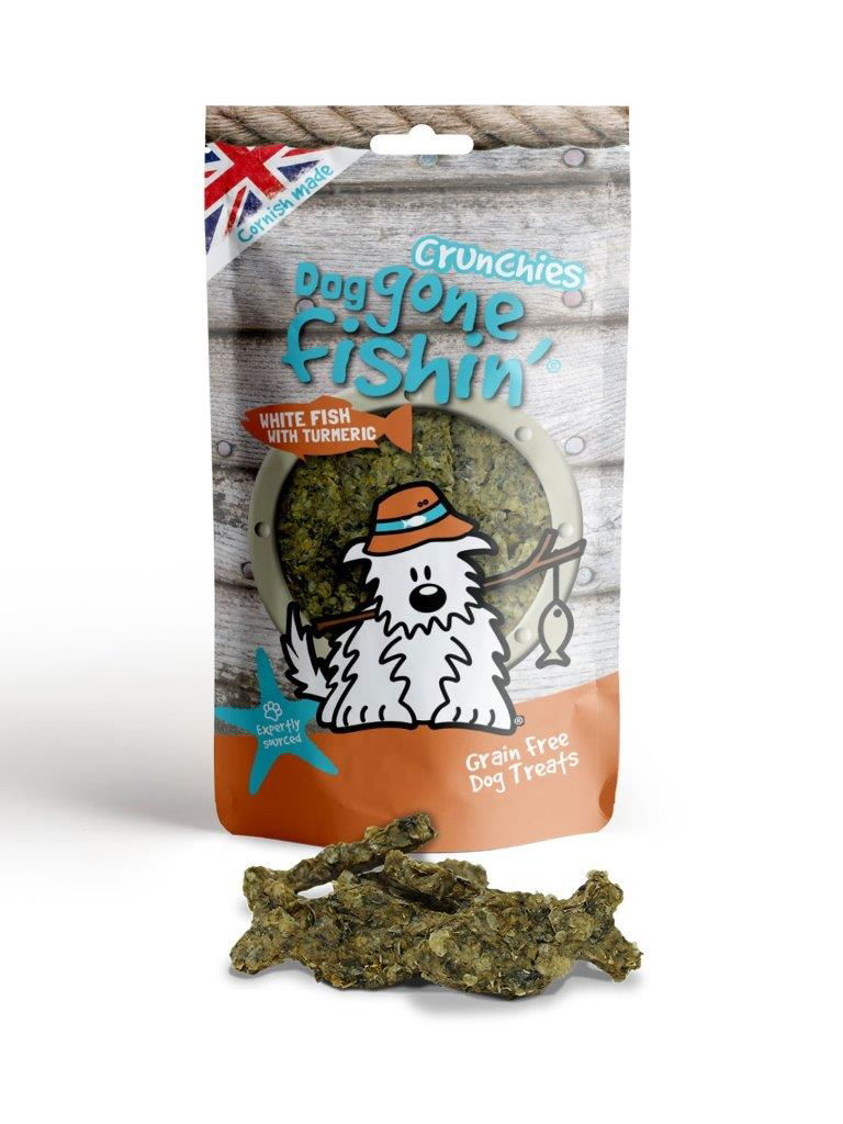 Dog Gone Fishin' White Fish with Turmeric Crunchies 75g - Case of 6