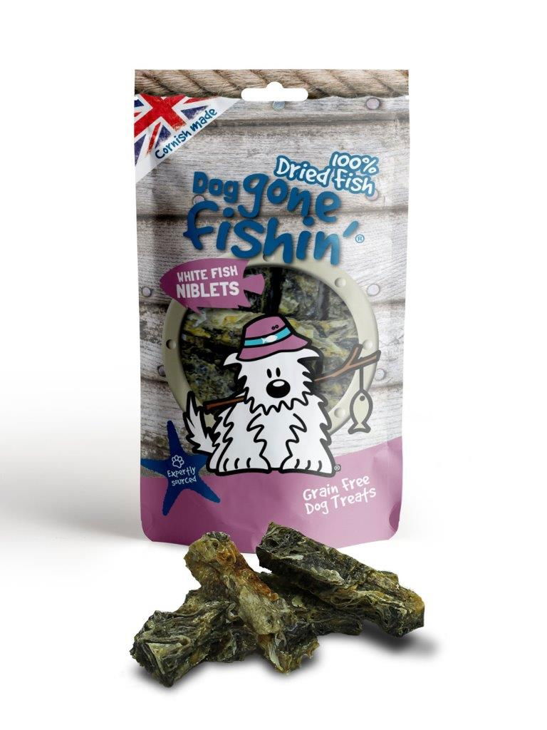 Dog Gone Fishin' White Fish Niblets 75g - Case of 6