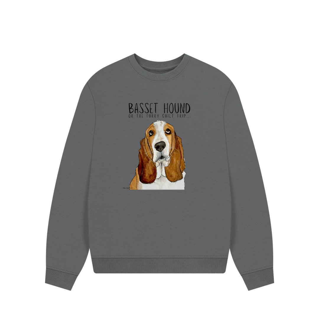 Basset Hound Women’s Oversized Sweatshirt: Cozy, Stylish & Full of Guilt!