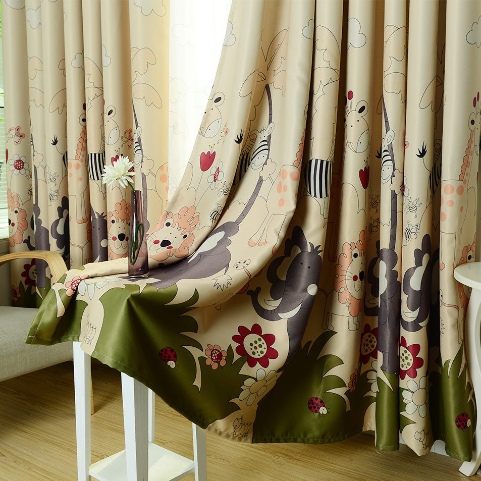 Dreamling Cartoon Children Blackout Curtains Animal Paradise Curtains for Bedroom & Living Room