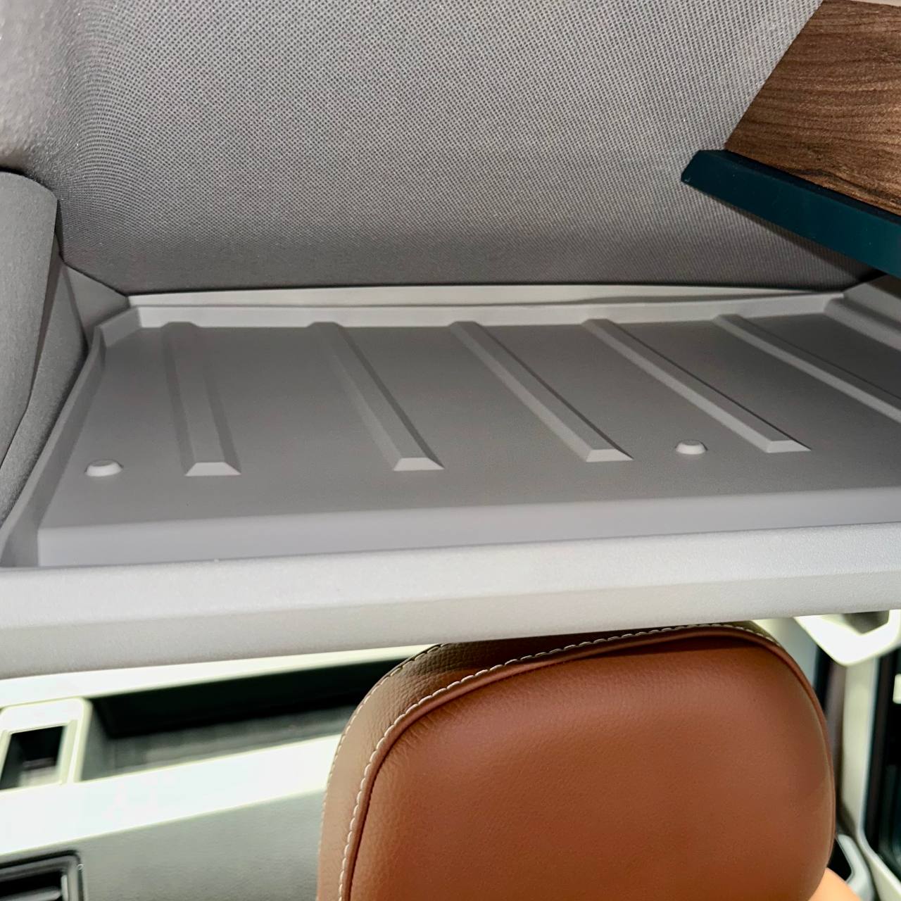 For VW Crafter Front Cab Shelf Light Grey Rubber Inserts – Storage Liner (2018-2025)