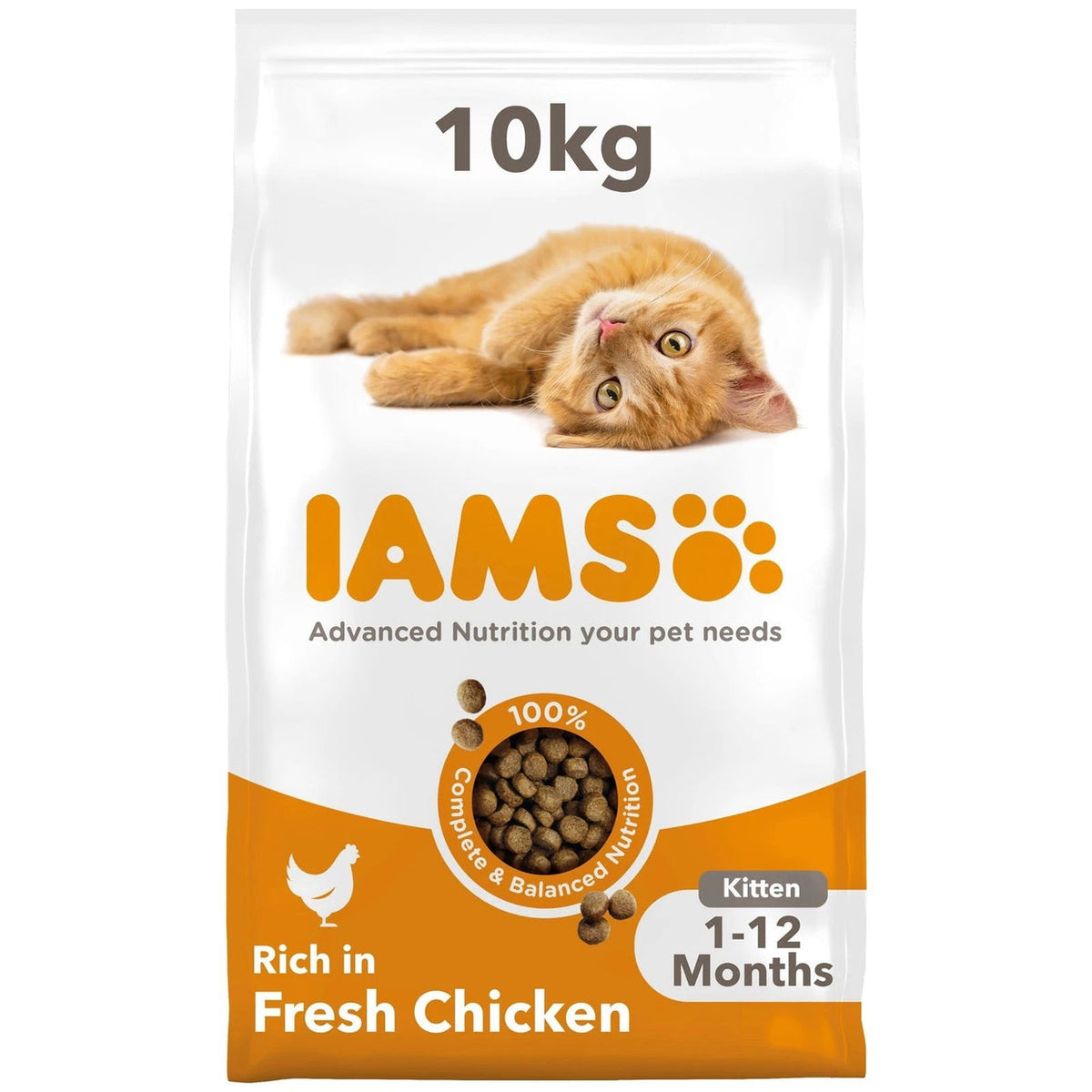 Iams Vitality Kitten Food With Fresh Chicken 10kg