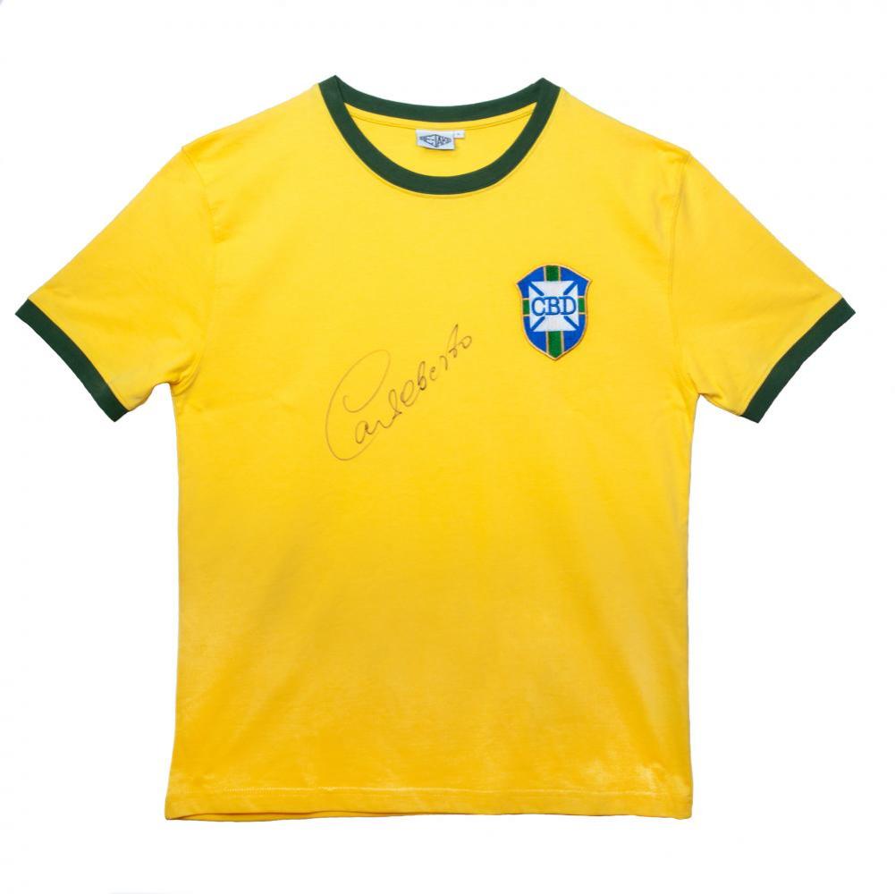 Authentic Brasil Alberto Signed Shirt - Iconic 1970 World Cup Memorabilia