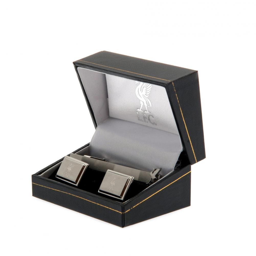 Liverpool FC Tie Slide & Cufflink Set - Stainless Steel
