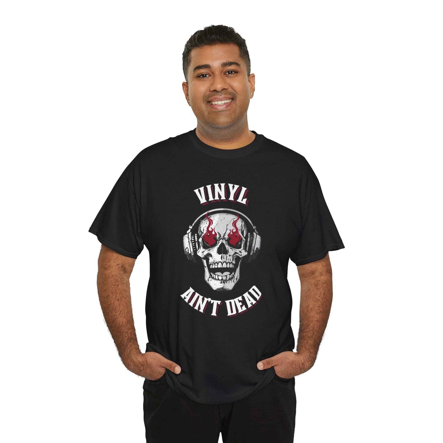 'Vinyl Ain't Dead' Skull Men's T-Shirt