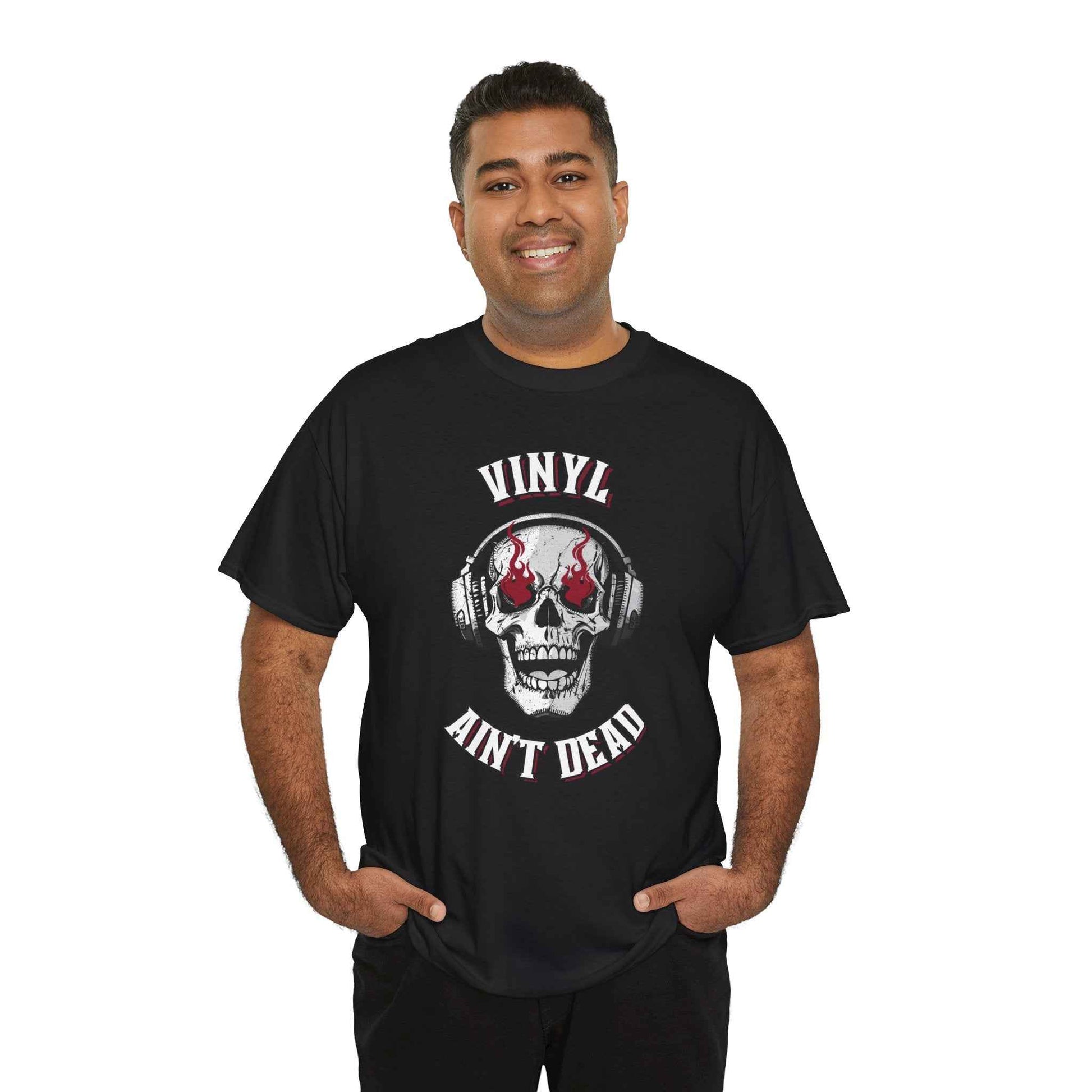 'Vinyl Ain't Dead' Skull Men's T-Shirt