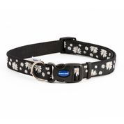 Fashion Adjustable Nylon Collar Black Daisy 45-70cm