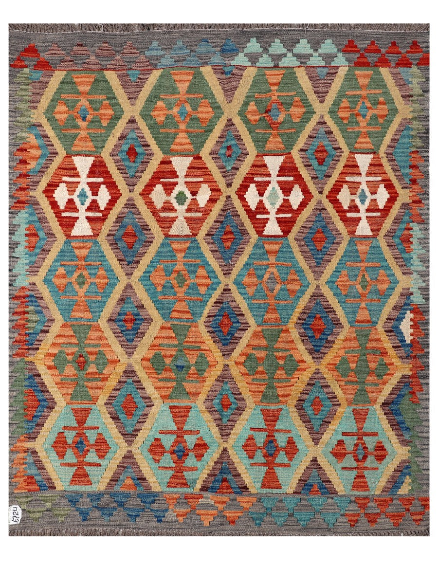 Maimana Afghanistan Kilim Rug - 184 x151 cm