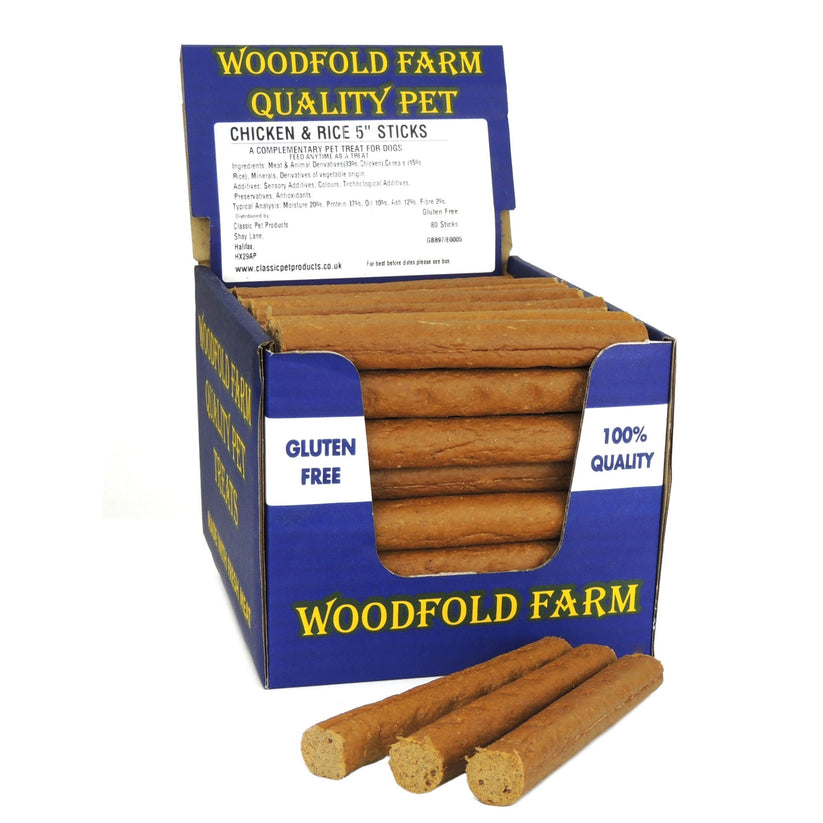 Woodfold Farm Chicken Rice Stick 5" - Case of 80