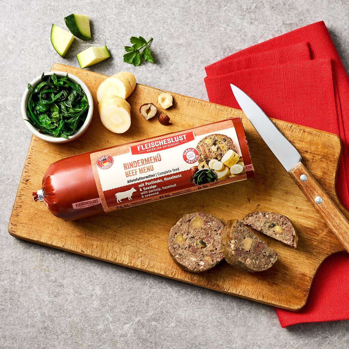 Fleischeslust Beef Menu Wet Dog Food - 12 x 800g Case