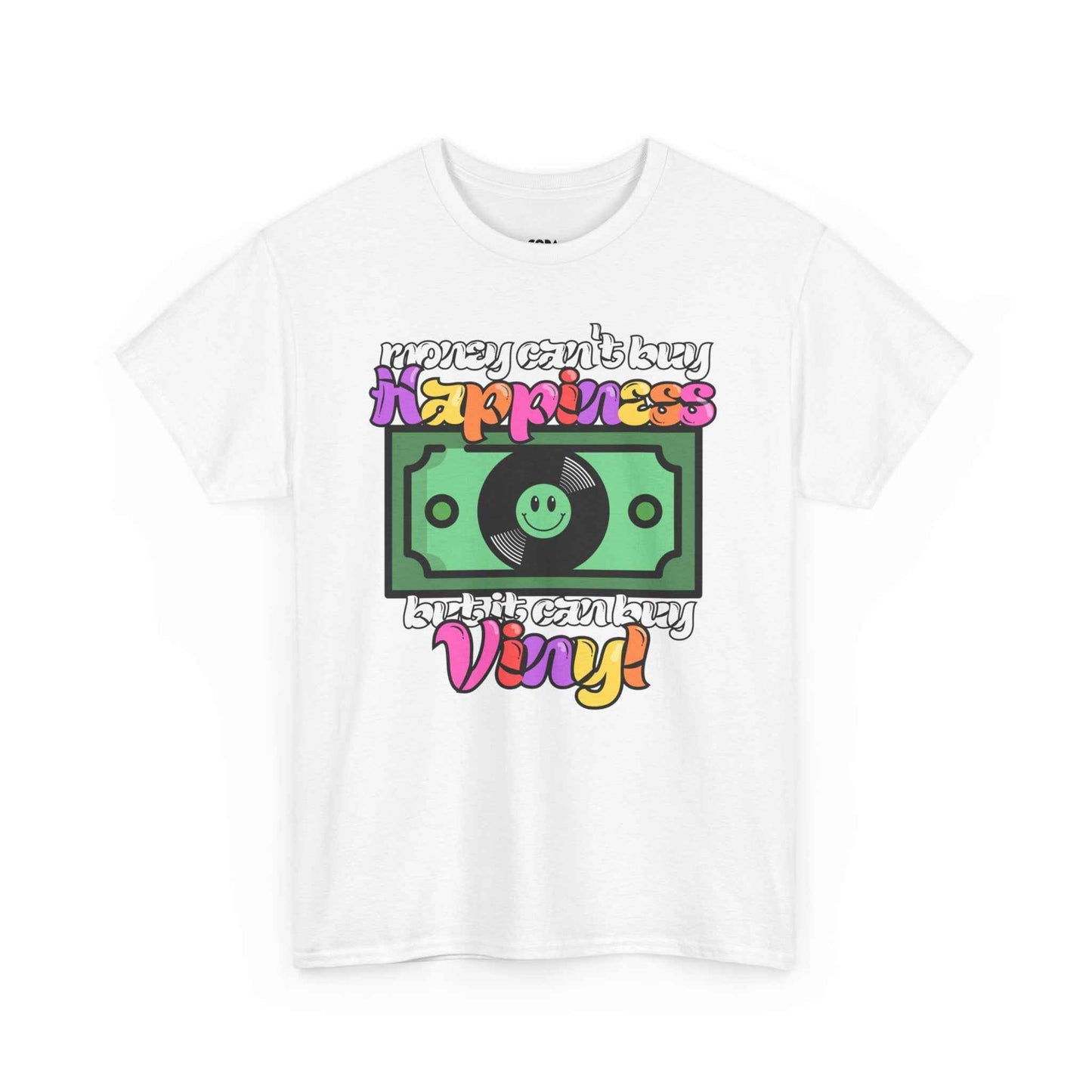 'Money can't buy happiness' Men's Vinyl T-Shirt