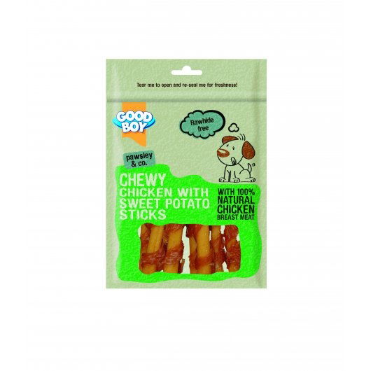 Pawsley and Co Chewy Chicken with Sweet Potato Sticks 90g - Case of 10