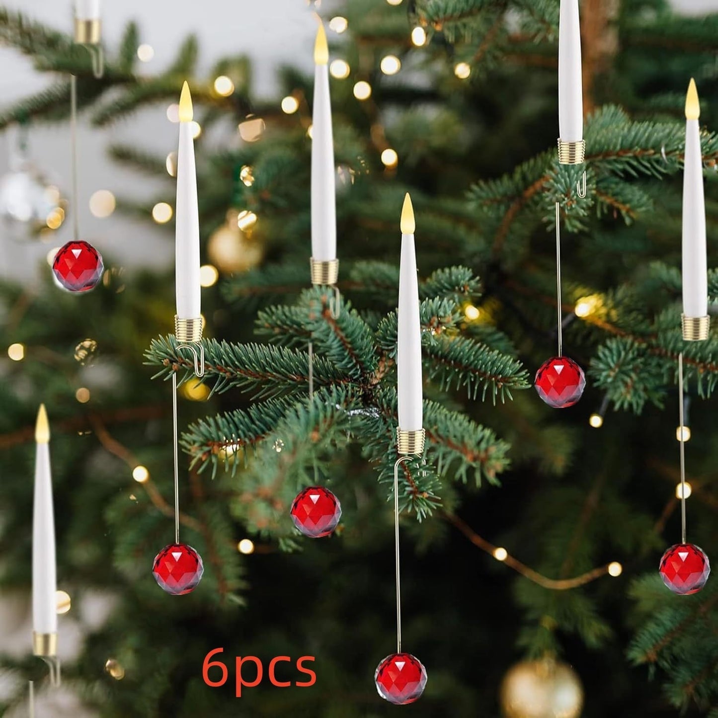 Christmas Candle LED Indoor Holiday Christmas Tree Ornaments Festive Atmosphere Decoration Christmas Pendant