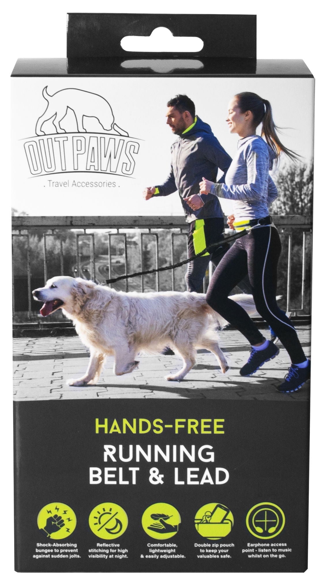 Outpaws Running Belt & Lead