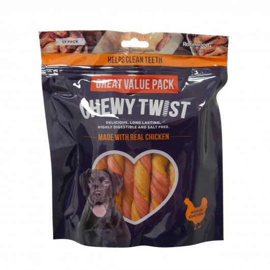 Chewy Bone Chewy Twist Value Pack 15 Pieces 345g - Case of 5