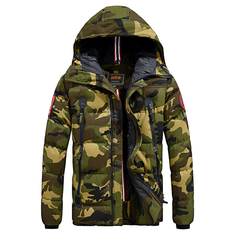 Fashion mid-length cotton coat