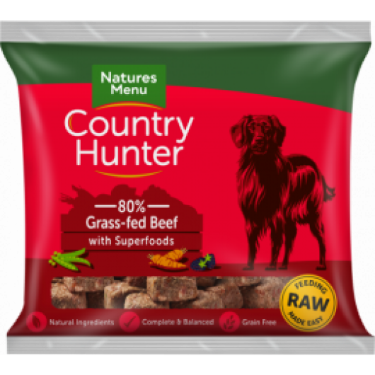 Natures Menu Country Hunter Raw Nuggets Beef With Superfoods 1kg
