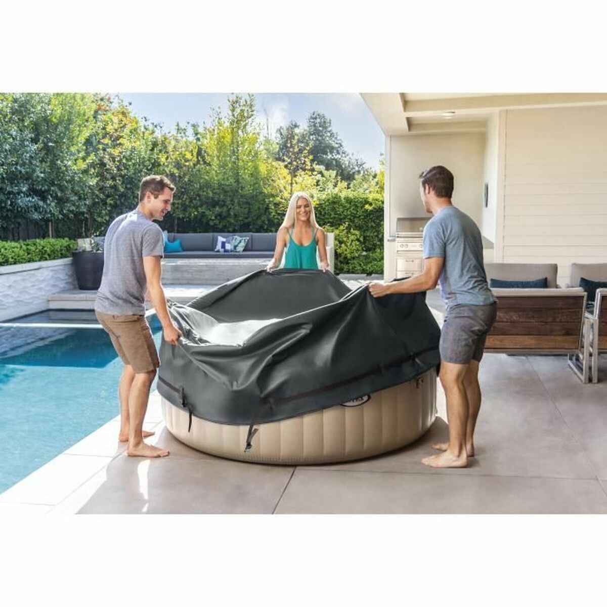 Swimming Pool Cover Intex Grey 2,36 x 0,71 m