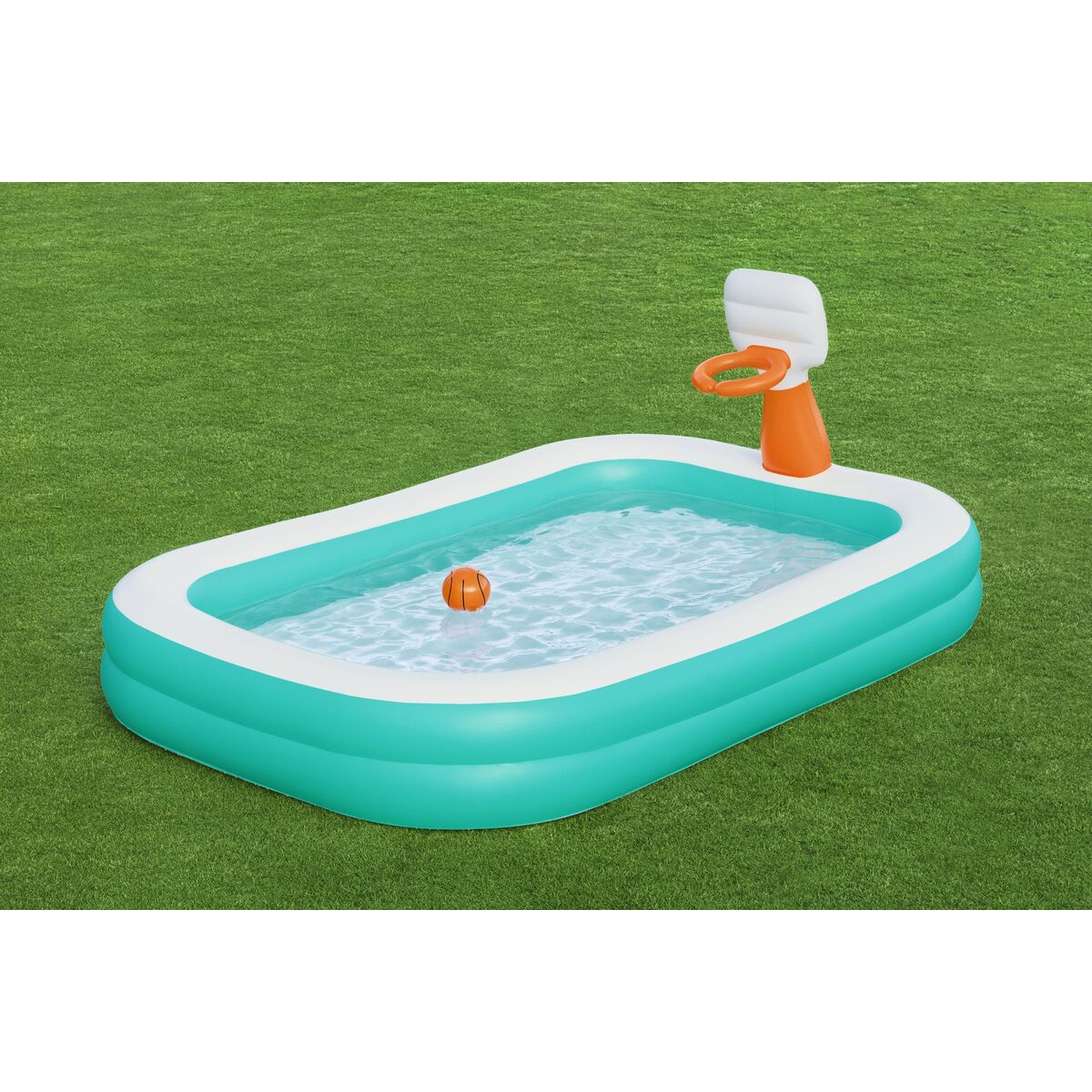 Bestway Inflatable Kids Pool Basketball Game 251x168x102 cm +3 Years Garden 54445