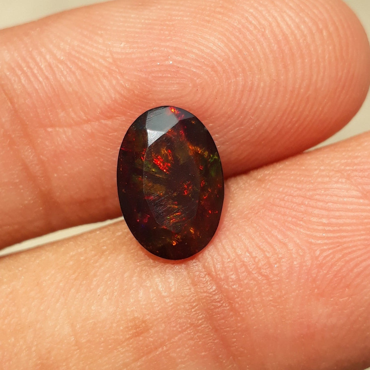 1.6ct Opal for Sale - Black Fire Opal - October Birthstone - 11x8mm