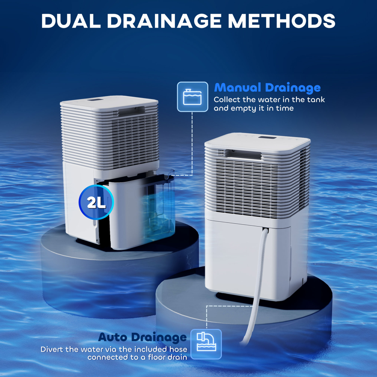 10L/Day 2000ML Portable Quiet Dehumidifier Home Laundry Room Electric Moisture