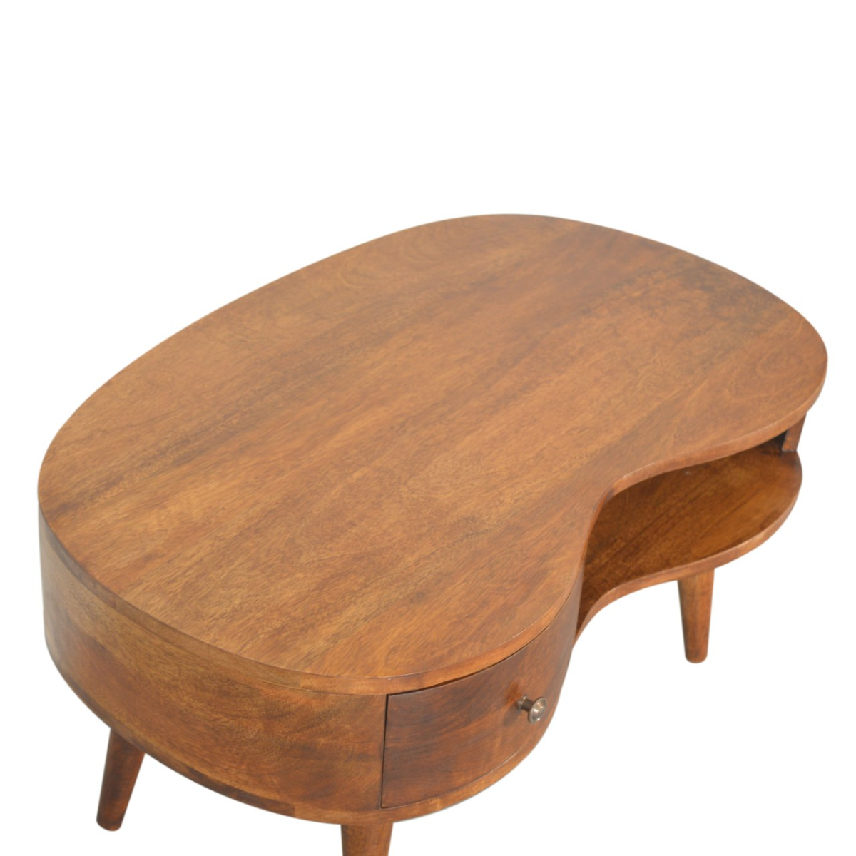 Artisan Furniture Solid Wood Chestnut Wave Coffee Table