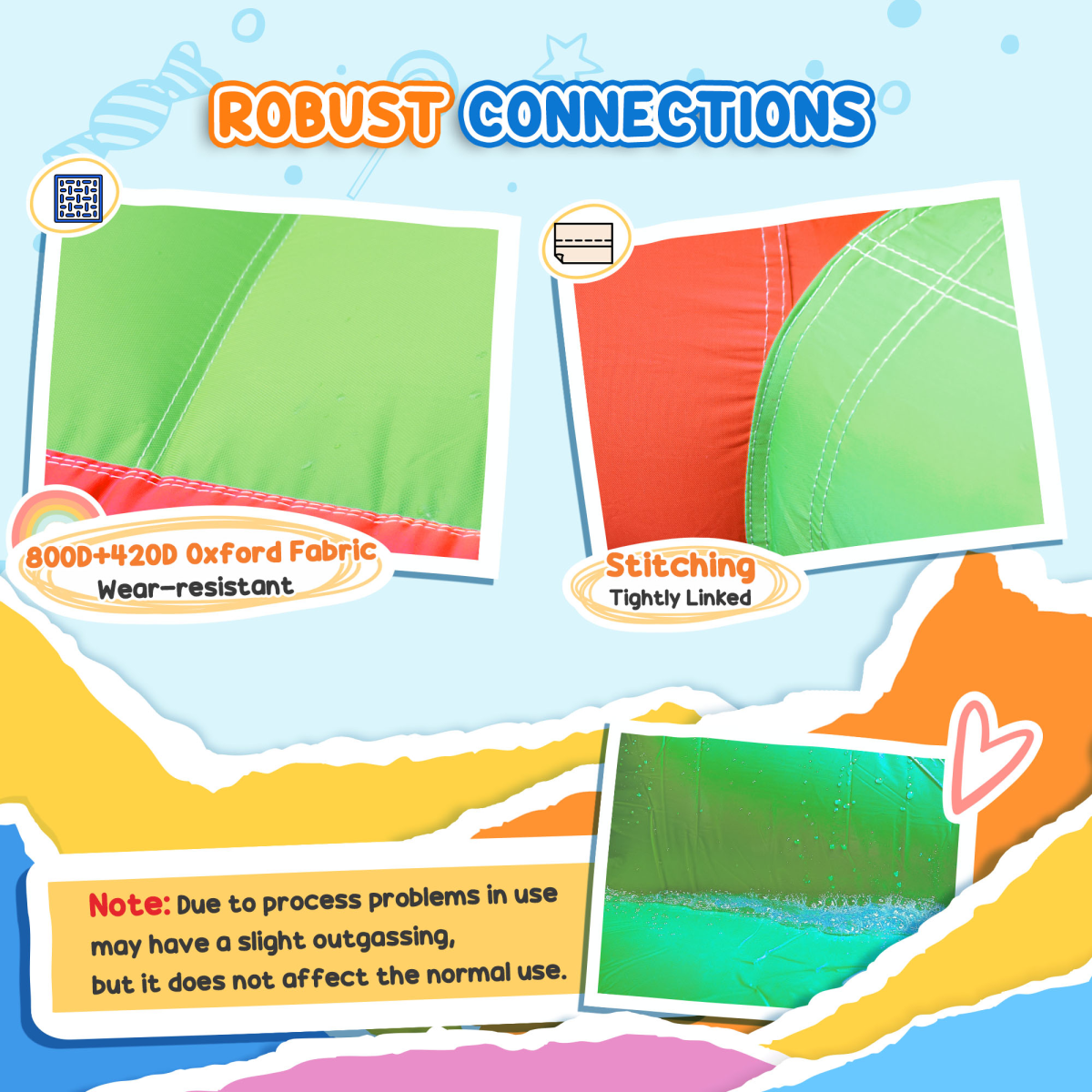Bouncy Castle W/ Slide Pool 4 in 1 composition W/ Blower Multi-color