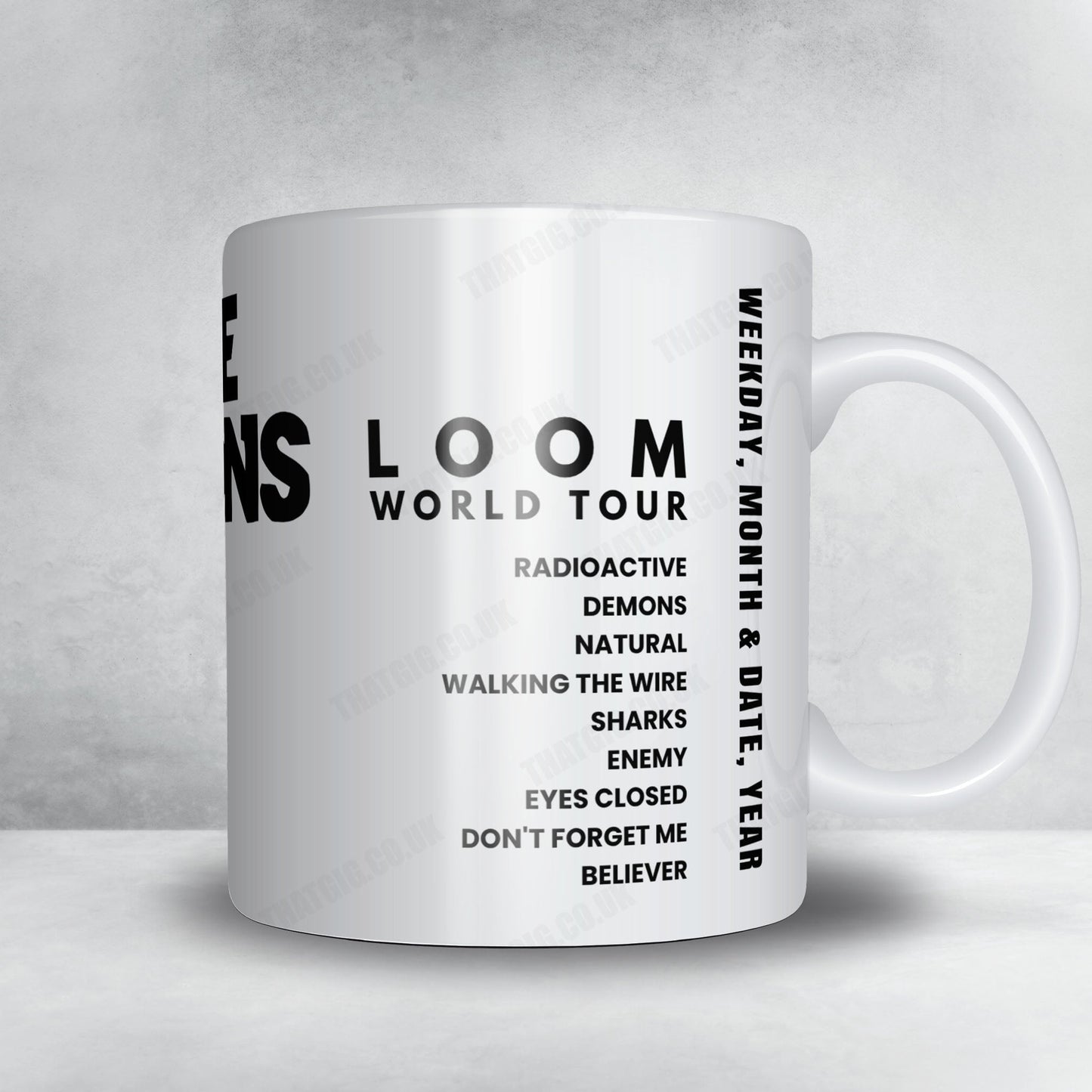 Imagine Dragons Setlist Mug - Veterans United Home Loans Amphitheater at Virginia Beach, Virginia Beach - August 26th, 2024