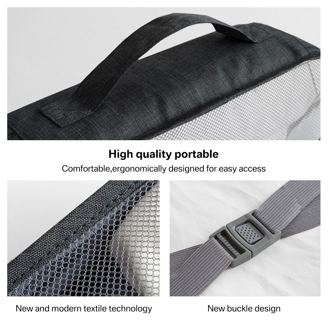 7pcs Packing Cubes Luggage Storage Organiser Travel Compression Suitcase Bags