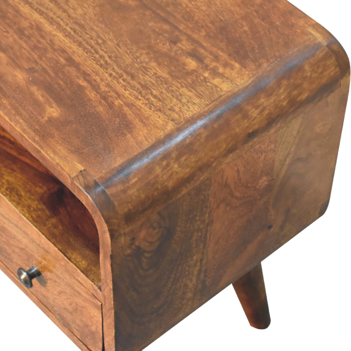 Artisan Furniture Solid Wood Mini Chestnut Curved Media Unit