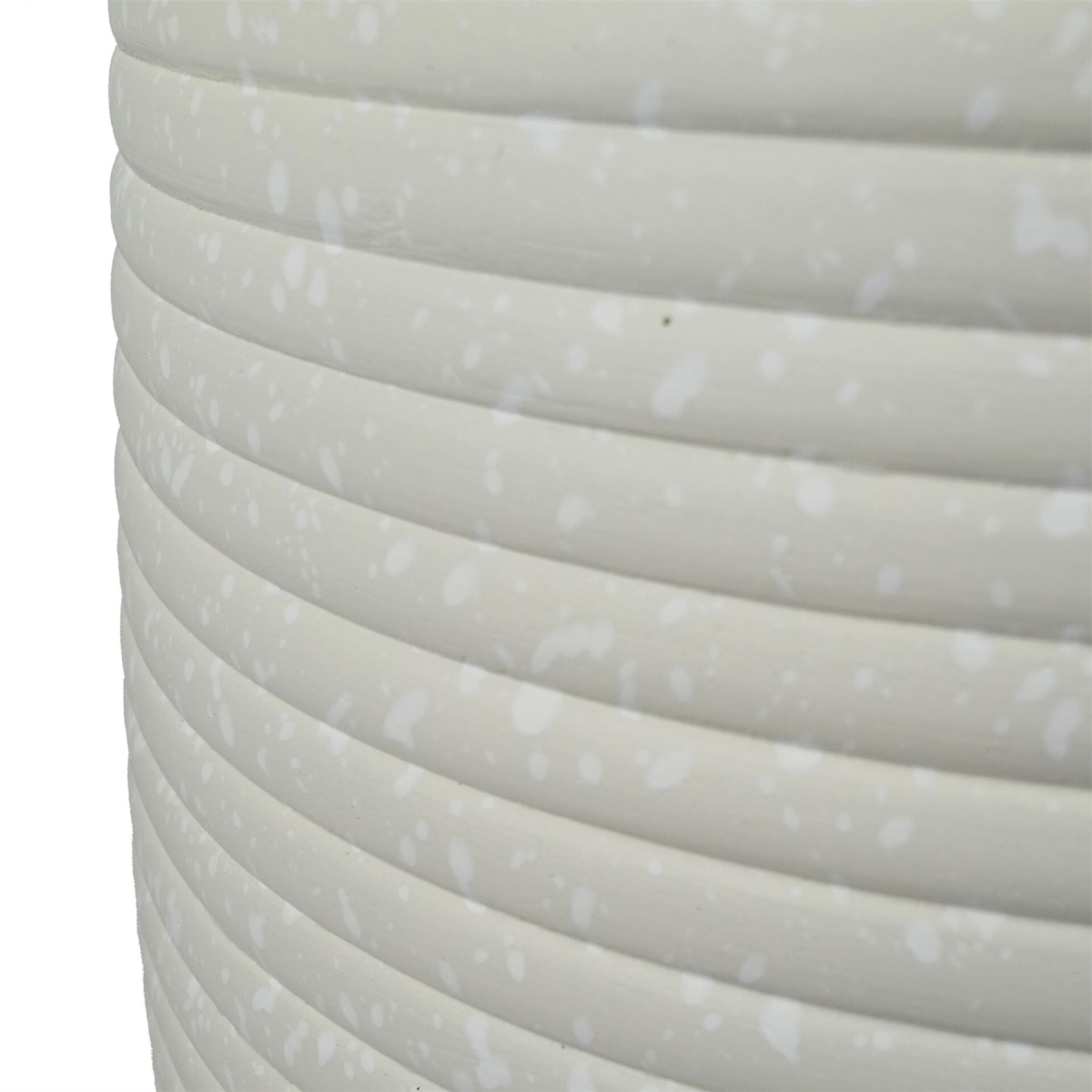 46cm x 40cm Mikos Extra Large Ridged Composite Planter - Stone Colour