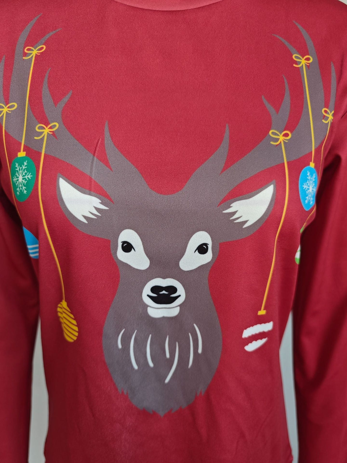 Christmas Animal Print Long-sleeved Trousers