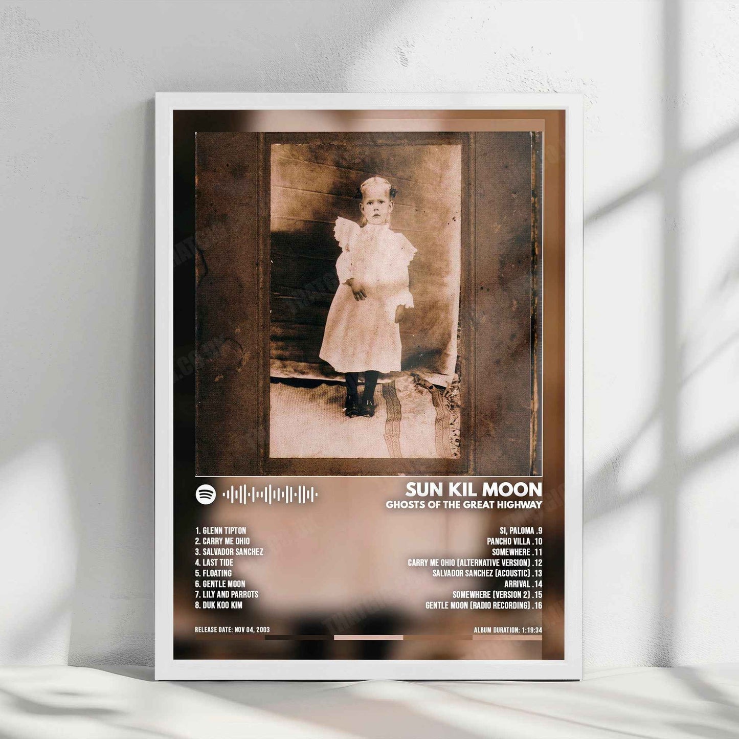 Sun Kil Moon "Ghosts of the Great Highway" Album Cover Poster - with Complete Tracklist