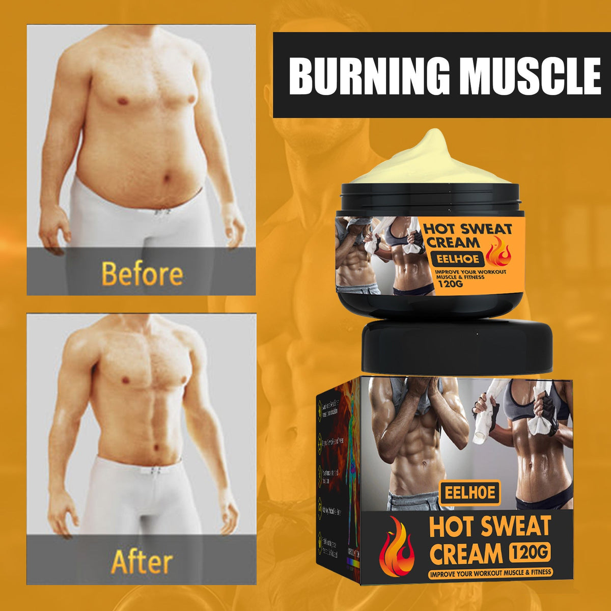 Body Shaping Abdominal Muscle Cream Firm Abs Fitness Shaping