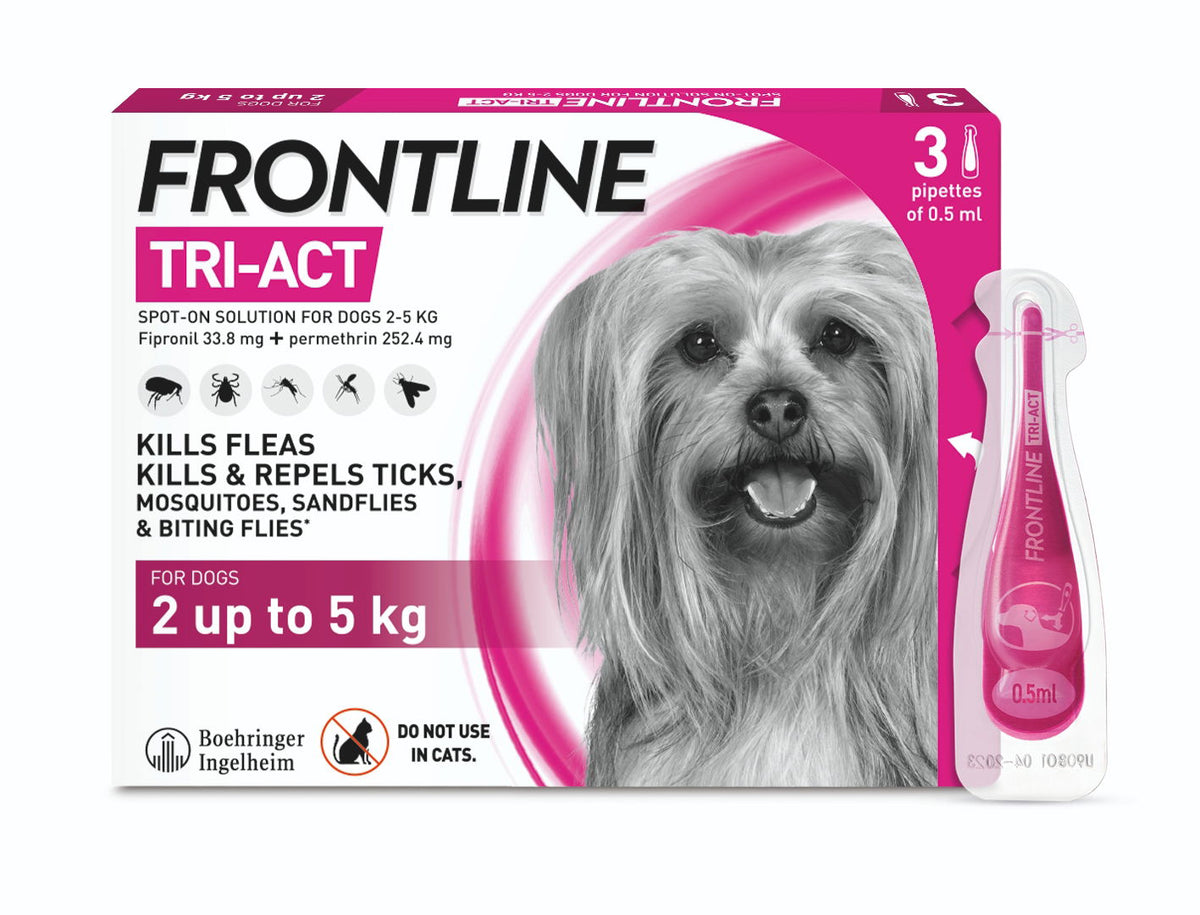 Frontline Tri-act XSml Dog 2-5kg 3 Pipettes